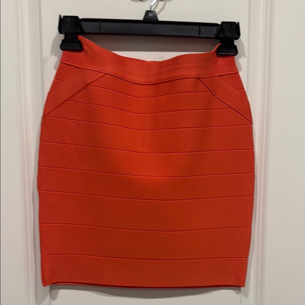 Bebe, Size M, New Orange Bandage Skirt